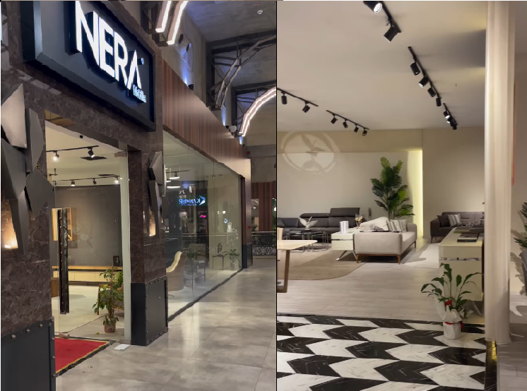Nera Mobilya showroom ray spot dekoratif LED aydınlatma Wobilimoda AVM